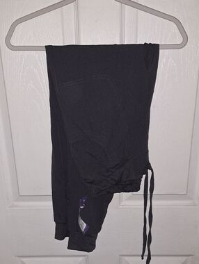 Kids Black Drawstring Jogger Pants